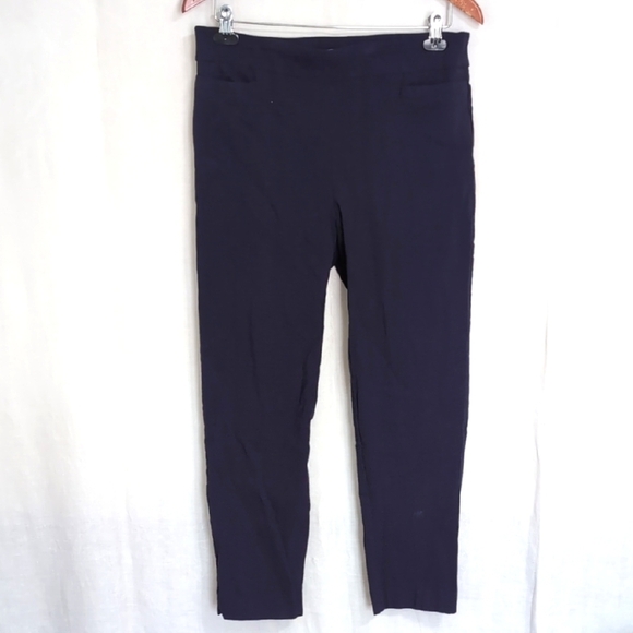 Valerie Stevens Pants - Valerie Stevens Navy Blue Pull-On Ankle Pants Size 10